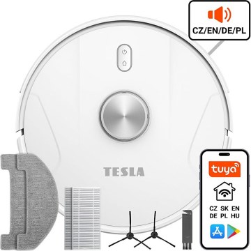 TESLA Electronics RoboStar - Älykäs 2-in-1 robotti-imuri 2600 mAh Wi-Fi valkoinen