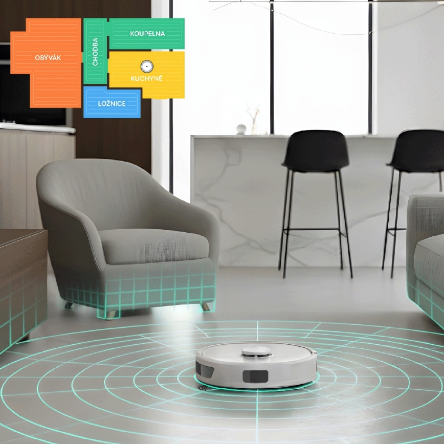 TESLA Electronics RoboStar - Älykäs robotti-imuri 2-in-1 3200 mAh Wi-Fi valkoinen