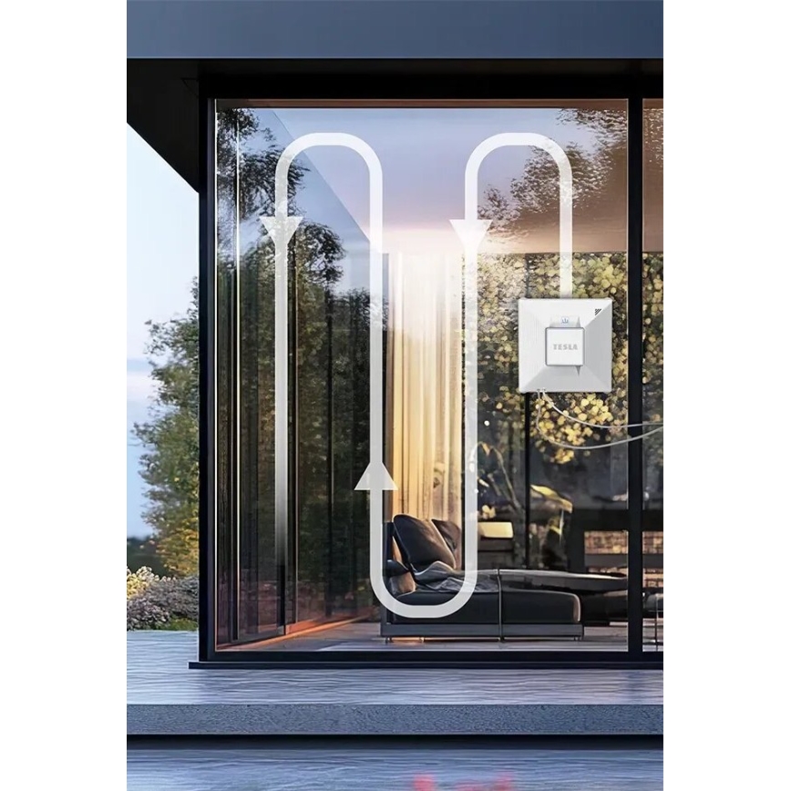 TESLA Electronics RoboStar - Älykäs ikkunanpesuri vesiruiskulla 72W/230V/650 mAh Wi-Fi + kaukosäädin