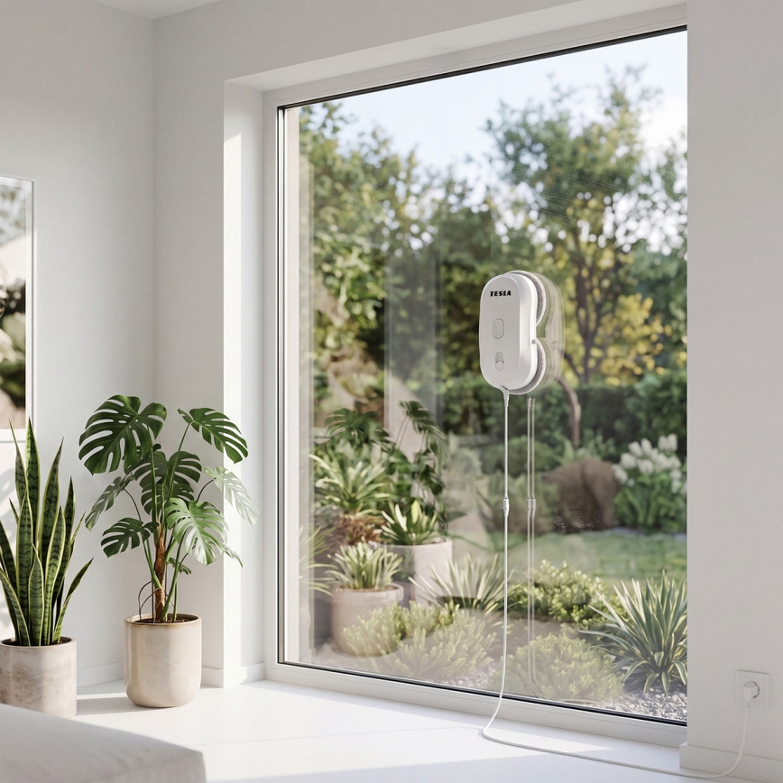 TESLA Electronics RoboStar - ikkunanpuhdistin vedensumutuksella 72W/230V/500 mAh + kaukosäädin