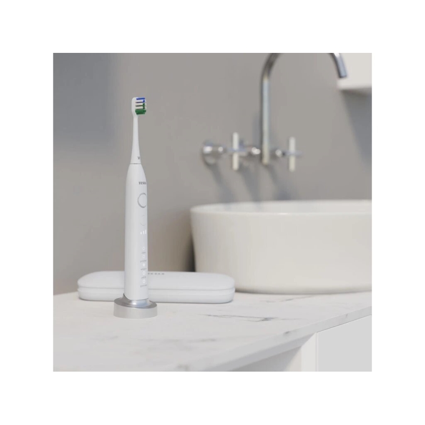 TESLA Smart - SARJA 4x Vaihtopäätä soniselle hammasharjalle TS400 valkoinen