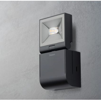 theben - LED Seinäheijastin LED/10W/230V musta IP55