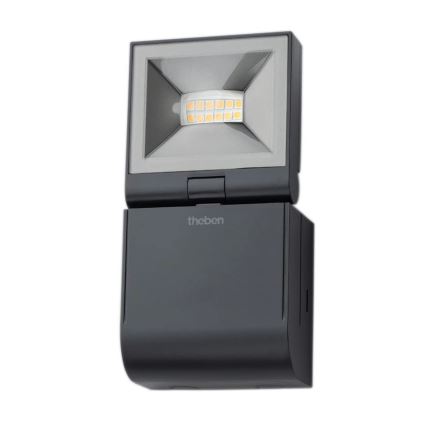 theben - LED Seinäheijastin LED/10W/230V musta IP55