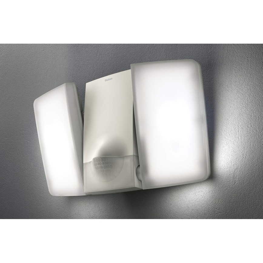 theben - LED-seinävalaisin liiketunnistimella 2xLED/10W/230V valkoinen IP55