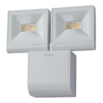 theben - LED-seinävalonheitin 2xLED/10W/230V valkoinen IP55
