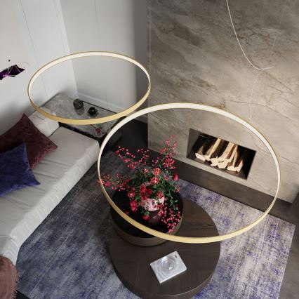 Thoro TH.216 - LED-kattokruunu johdossa RIO LED/30W/230V CRI 90 3000K halkaisija 55 cm kulta