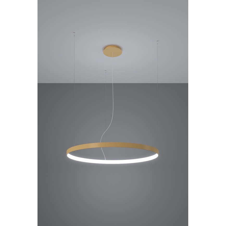 Thoro TH.217 - LED-kattokruunu johdossa RIO LED/30W/230V CRI95 4000K halkaisija 55 cm kulta
