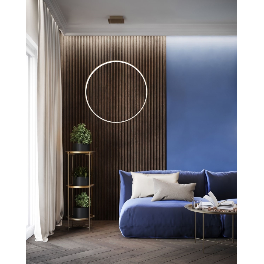 Thoro TH.221 - LED-kattokruunu johdossa RIO LED/30W/230V CRI 95 4000K halkaisija 55 cm kulta