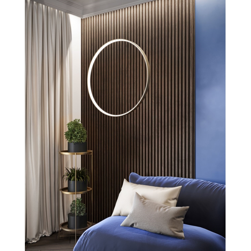 Thoro TH.221 - LED-kattokruunu johdossa RIO LED/30W/230V CRI 95 4000K halkaisija 55 cm kulta