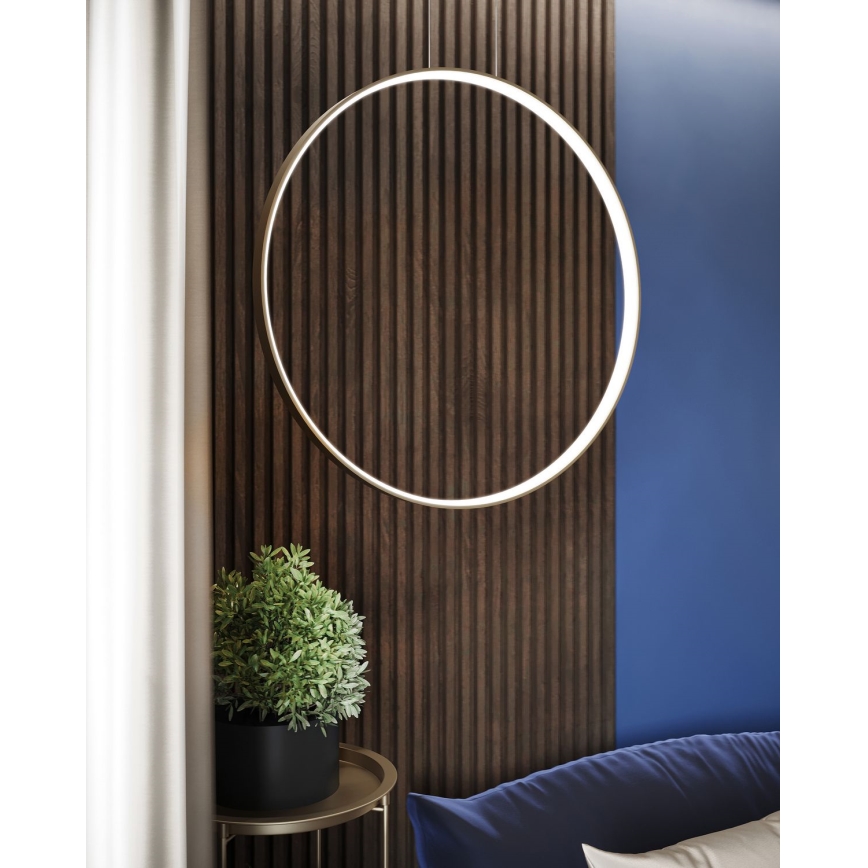 Thoro TH.221 - LED-kattokruunu johdossa RIO LED/30W/230V CRI 95 4000K halkaisija 55 cm kulta