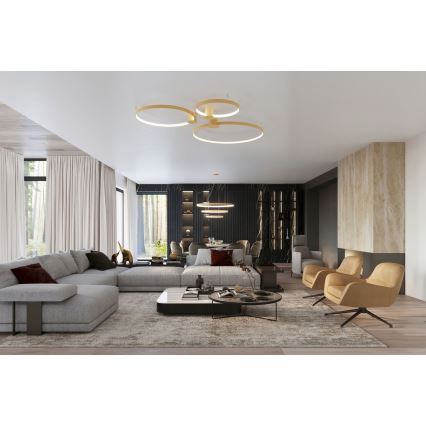 Thoro TH.224 - LED-kattovalaisin RIO LED/50W/230V CRI 90 3000K halkaisija 78 cm kulta