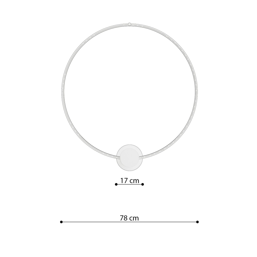 Thoro TH.252 - LED-kattovalaisin RIO LED/50W/230V CRI 90 3000K halkaisija 78 cm kulta