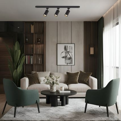 TIGER-kiskovalaisin 3xGU10/10W/230V, musta