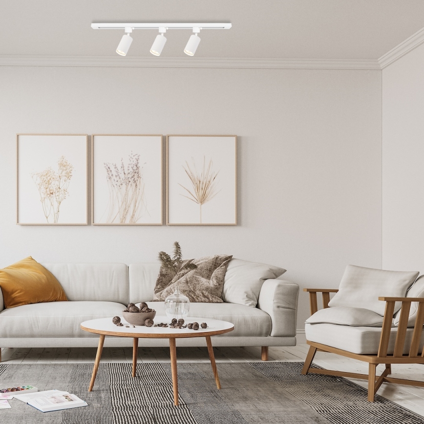 TIGER-kohdevalaisin kiskojärjestelmään 3xGU10/10W/230V, valkoinen