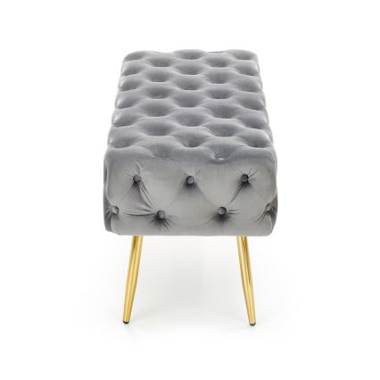 Tikattu penkki ATHENA 40x100 cm harmaa/kulta