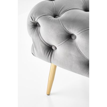 Tikattu penkki ATHENA 40x100 cm harmaa/kulta