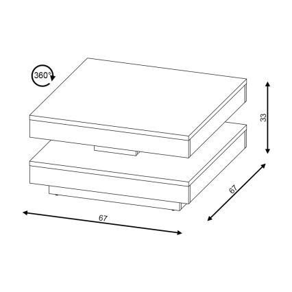 TIMO-sohvapöytä valkoinen/harmaa betoni