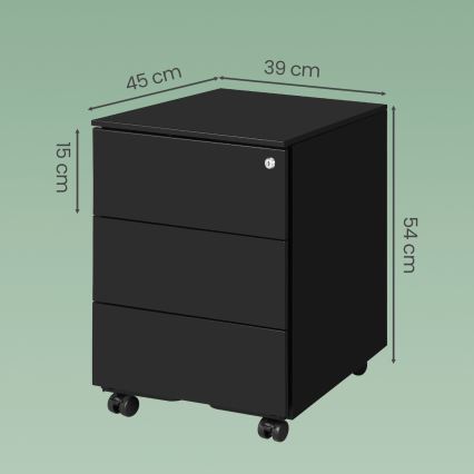 Toimistolaatikosto SECURIO musta