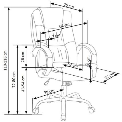 Toimiston tuoli SELO, ruskea