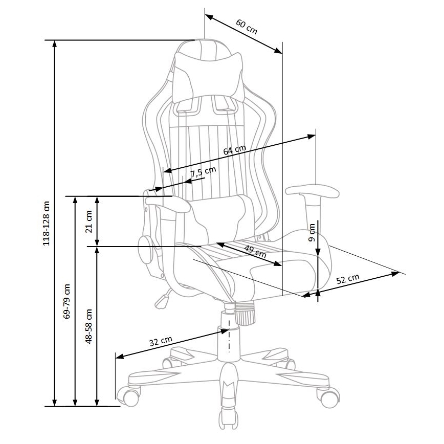 Toimistotuoli KODA vaaleanharmaa/sininen