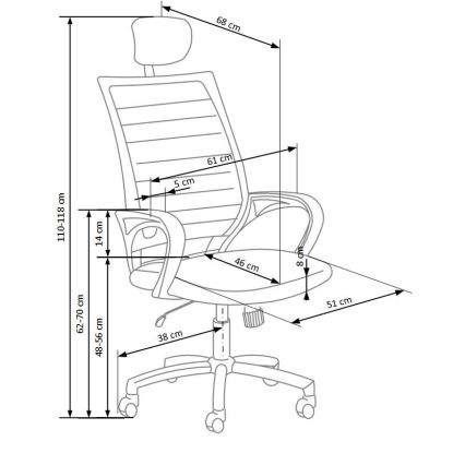Toimistotuoli MIRI musta/valkoinen