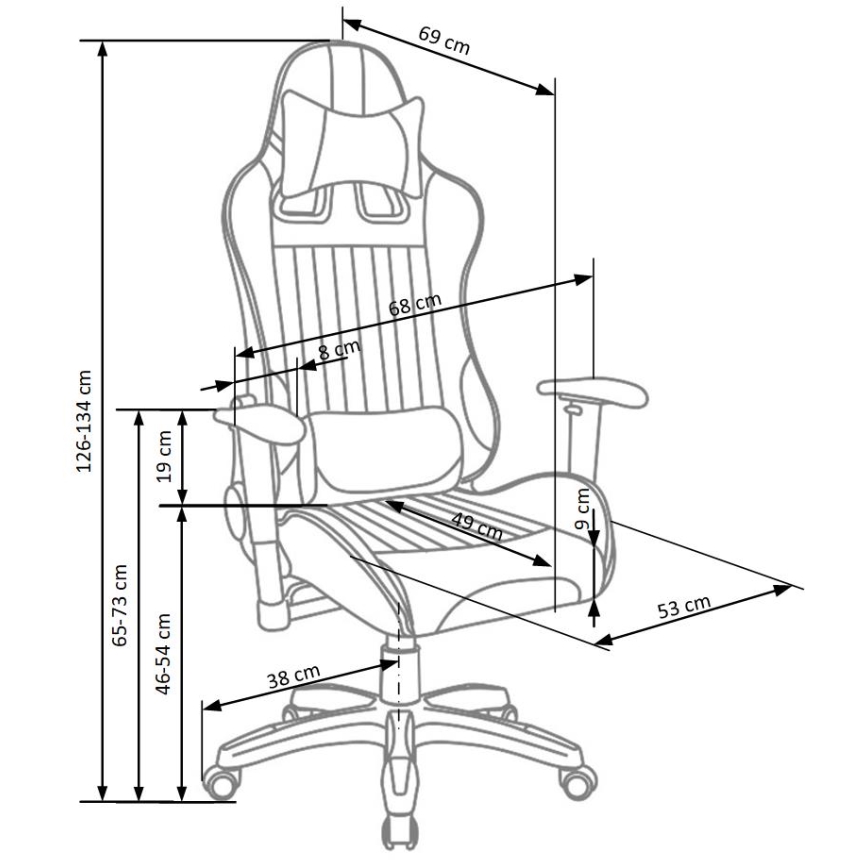 Toimistotuoli ZENU, punainen