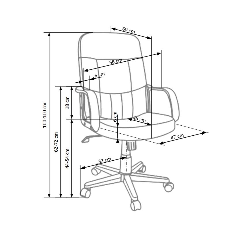 Toimistotuoli ZIRUQ, ruskea