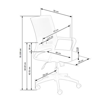 TONA musta toimistotuoli
