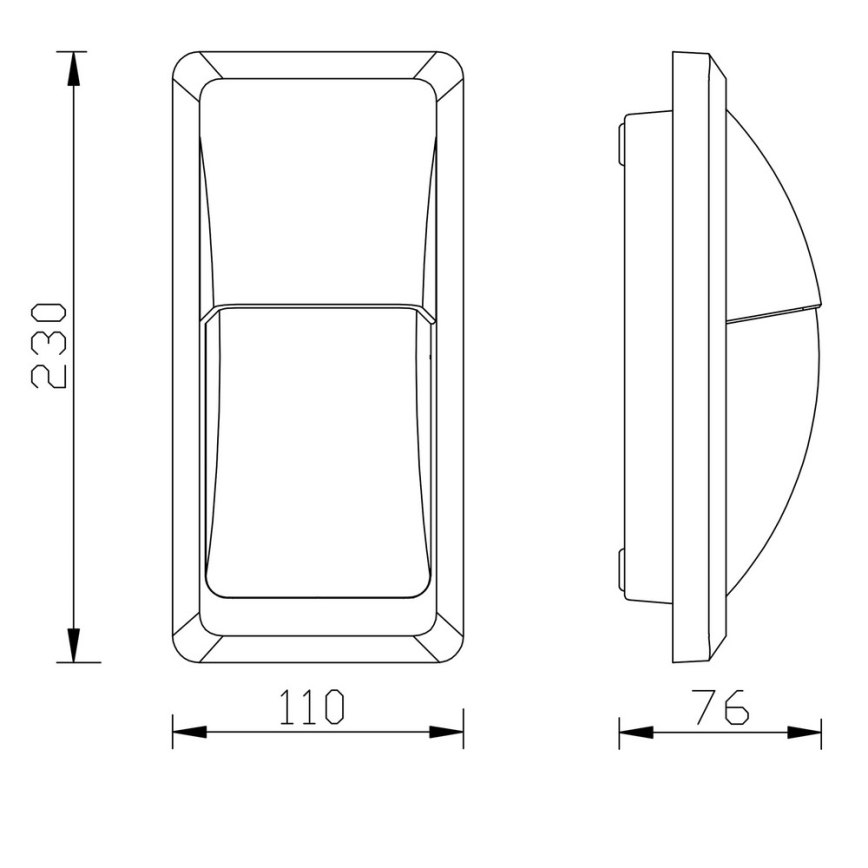 Top Light Avila D - LED-ulkoseinävalaisin AVILA LED/12W/230V IP65