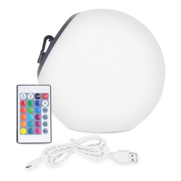 Top Light BALL RGB RC - LED RGB himmennettävä aurinkovalaisin BALL LED/1,2W/3,7V IP44 1800 mAh + kaukosäädin
