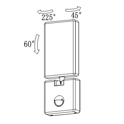 Top Light Faro B PIR - LED-valonheitin anturilla FARO LED/15W/230V IP65 valkoinen