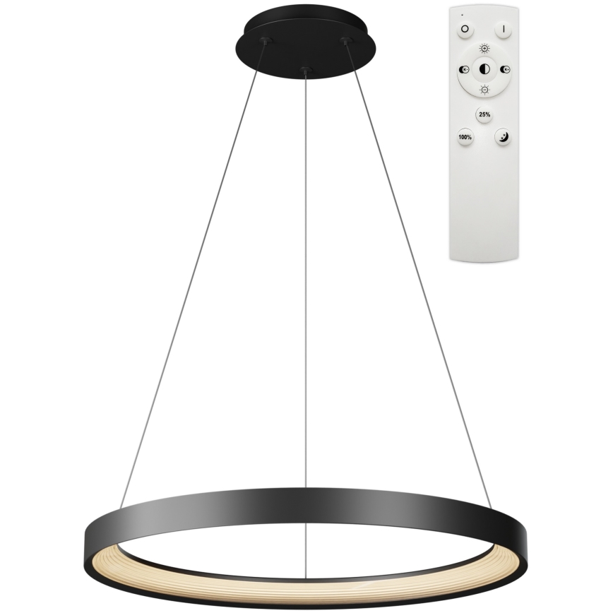 Top Light - Himmennettävä LED-kattokruunu johdossa ORBIT LED/40W/230V 3000-6500K halkaisija 50 cm musta + kauko-ohjaus