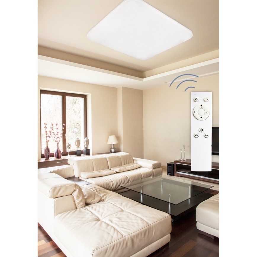 Top Light - Himmennettävä LED-kattovalaisin OCEAN H80 +kaukosäädin LED/100W/230V + +kaukosäädin neliö