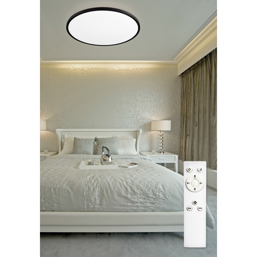 Top Light - Himmennettävä LED-kattovalaisin REVIT LED/70W/230V 3000-6500K halkaisija 75 cm musta + kauko-ohjaus