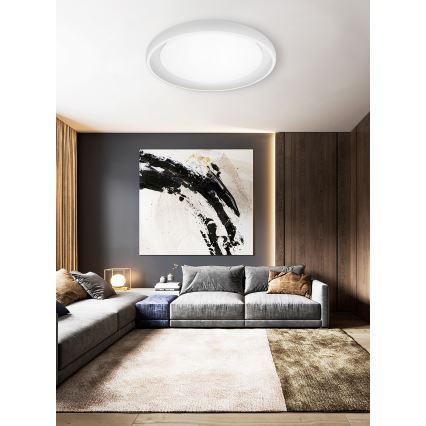 Top Light - Himmennettävä LED-kattovalaisin SALERNO LED/60W/230V 3000-6500K halkaisija 60 cm valkoinen + kauko-ohjaus