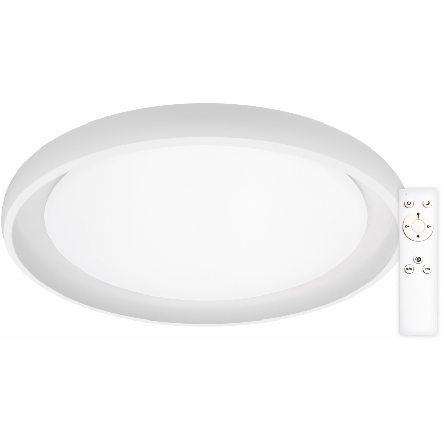 Top Light - Himmennettävä LED-kattovalaisin SALERNO LED/60W/230V 3000-6500K halkaisija 60 cm valkoinen + kauko-ohjaus