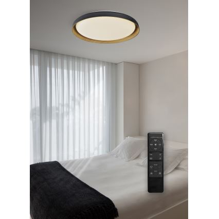 Top Light - Himmennettävä LED-kattovalaisin SATELLITE LED/48W/230V 3000-6500K halkaisija 53 cm musta/ruskea + kauko-ohjaus