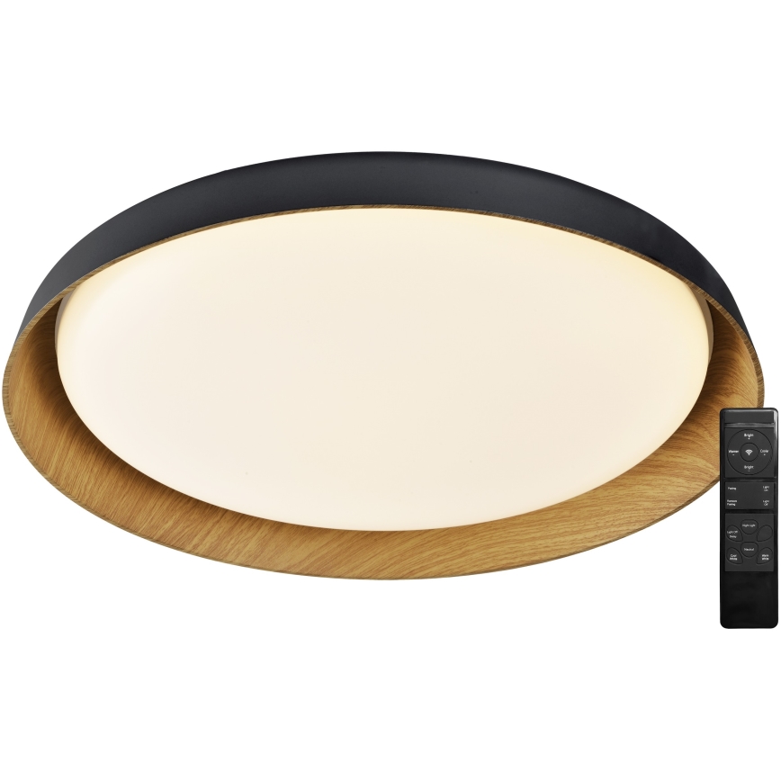 Top Light - Himmennettävä LED-kattovalaisin SATELLITE LED/48W/230V 3000-6500K halkaisija 53 cm musta/ruskea + kauko-ohjaus