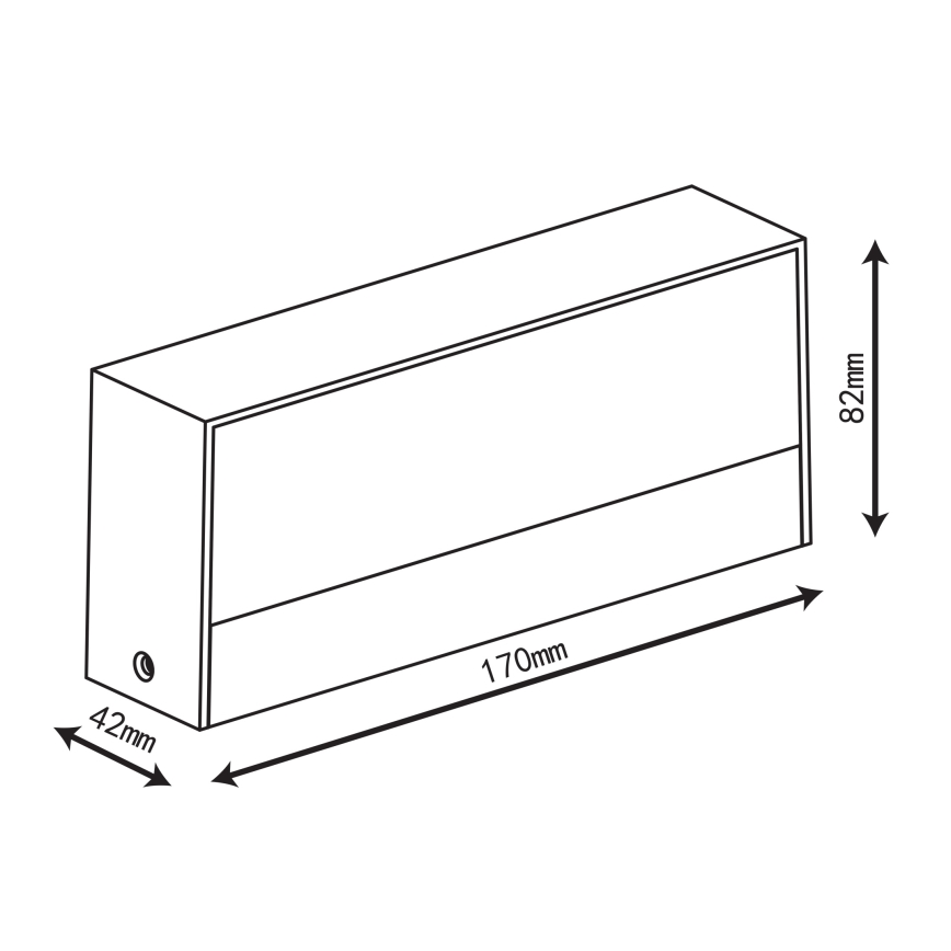 Top Light - LED ulkoseinävalaisin IMOLA LED/10W/230V 3000/4000/6000K IP54 17 cm musta
