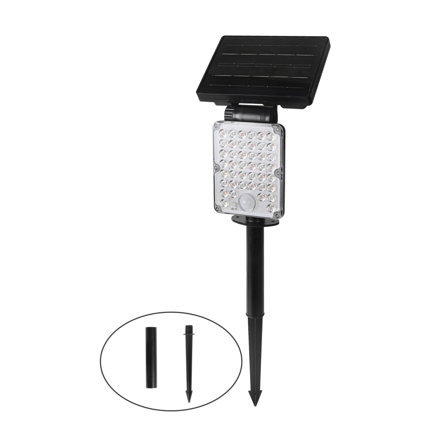 Top Light - LED-aurinkovalaisin 3-in-1-anturilla ZENITH LED/10W/3,7V 3000/4000/6500K IP54 2400 mAh
