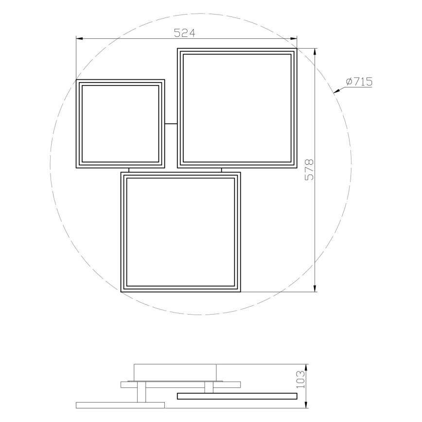 Top Light - LED-himmennyskattokruunu MERKUR LED/50W/230V 3000-6500K valkoinen + kauko-ohjaus