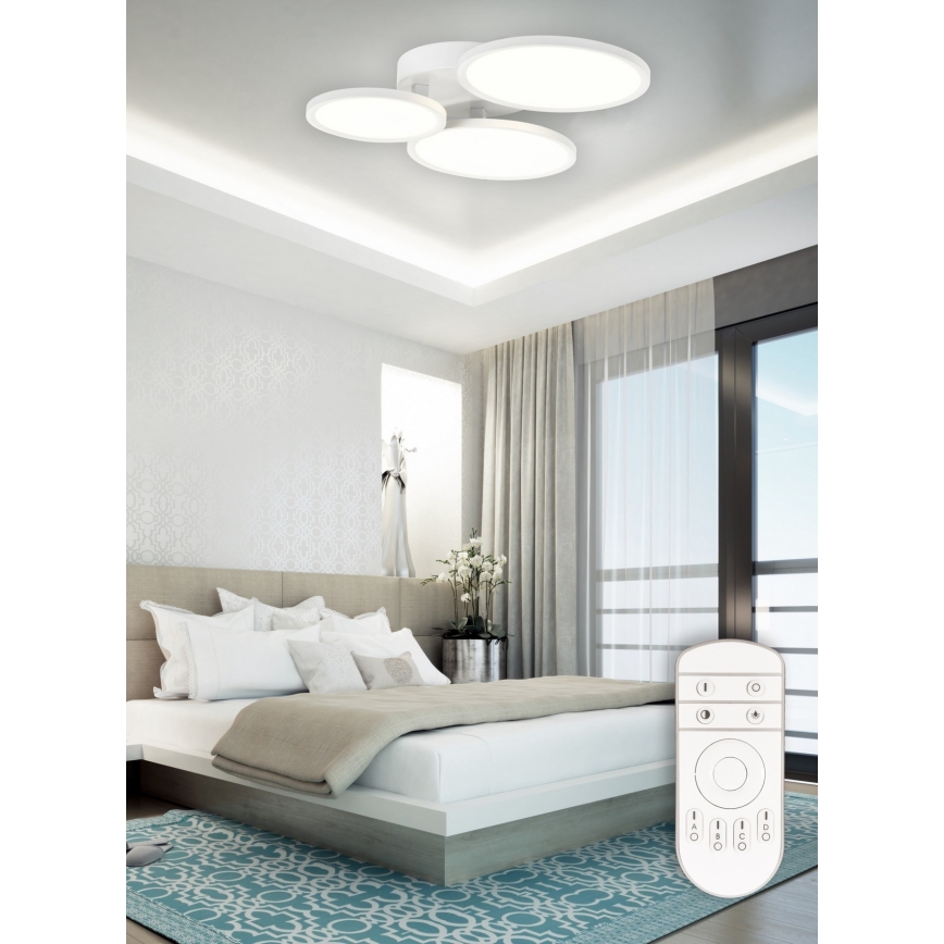 Top Light - LED-himmennyskattokruunu MERKUR LED/50W/230V 3000-6500K valkoinen + kauko-ohjaus
