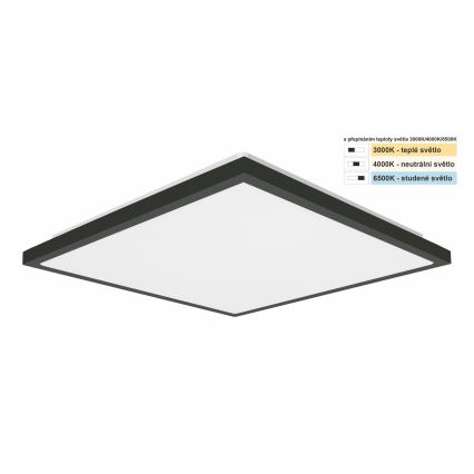 Top Light - LED-kattovalaisin kylpyhuoneeseen ONYX LED/24W/230V IP44 3000/4000/6500K 38x38 cm musta