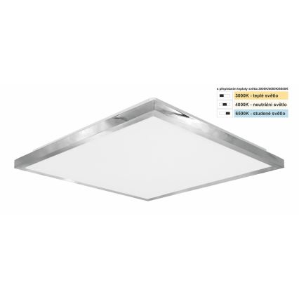 Top Light - LED-kattovalaisin kylpyhuoneeseen SILVER LED/24W/230V IP44 3000/4000/6500K 38x38 cm mattakromi
