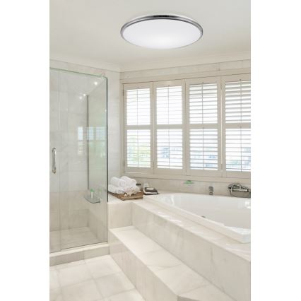Top Light - LED-kattovalaisin kylpyhuoneeseen SILVER LED/24W/230V IP44 3000/4000/6500K halkaisija 39 cm kiiltävä kromi