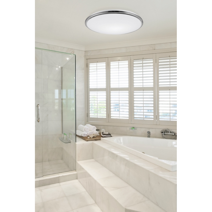 Top Light - LED-kattovalaisin kylpyhuoneeseen SILVER LED/24W/230V IP44 3000/4000/6500K halkaisija 39 cm kiiltävä kromi