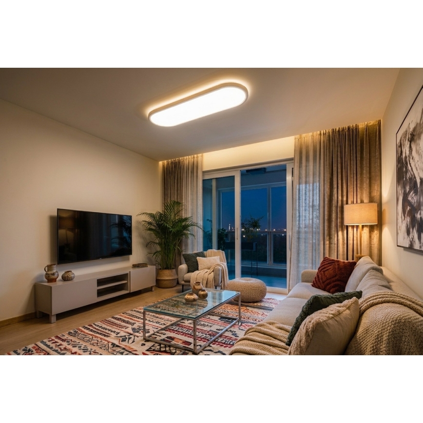 Top Light - LED himmennettävä kattovalaisin, pinta-asennettava tai riippuva OVAL LED/36W/230V 3000-6500K valkoinen + kaukosäädin