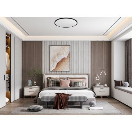 Top Light - LED-kattovalaisin REVIT LED/24W/230V 3000/4000/6500K halkaisija 30 cm musta