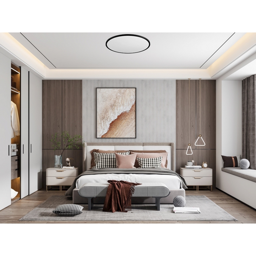 Top Light - LED-kattovalaisin REVIT LED/24W/230V 3000/4000/6500K halkaisija 30 cm musta