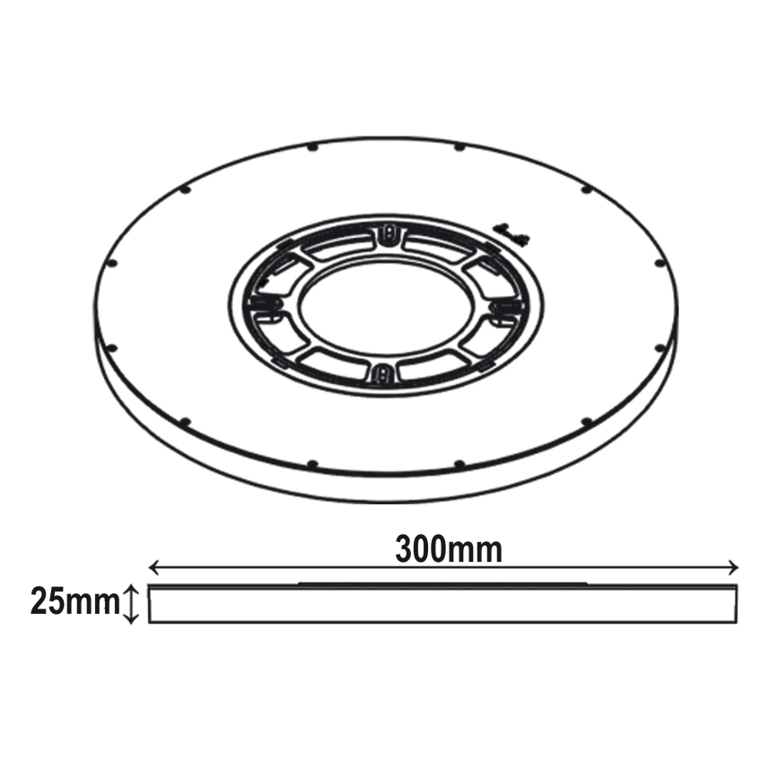 Top Light - LED-kattovalaisin REVIT LED/24W/230V 3000/4000/6500K halkaisija 30 cm valkoinen